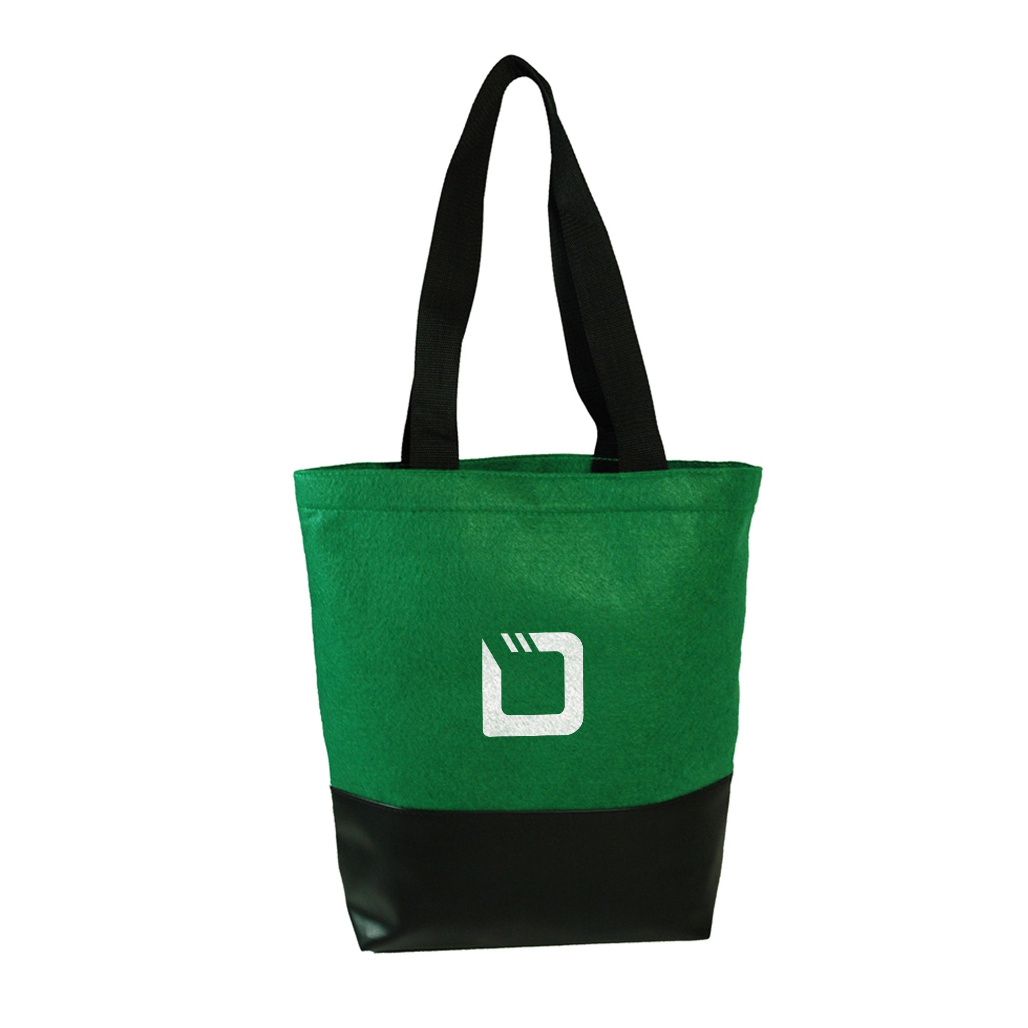 Heavy Velvet Tote With Leatherette Base  Imprinted with Logo (Q526422)