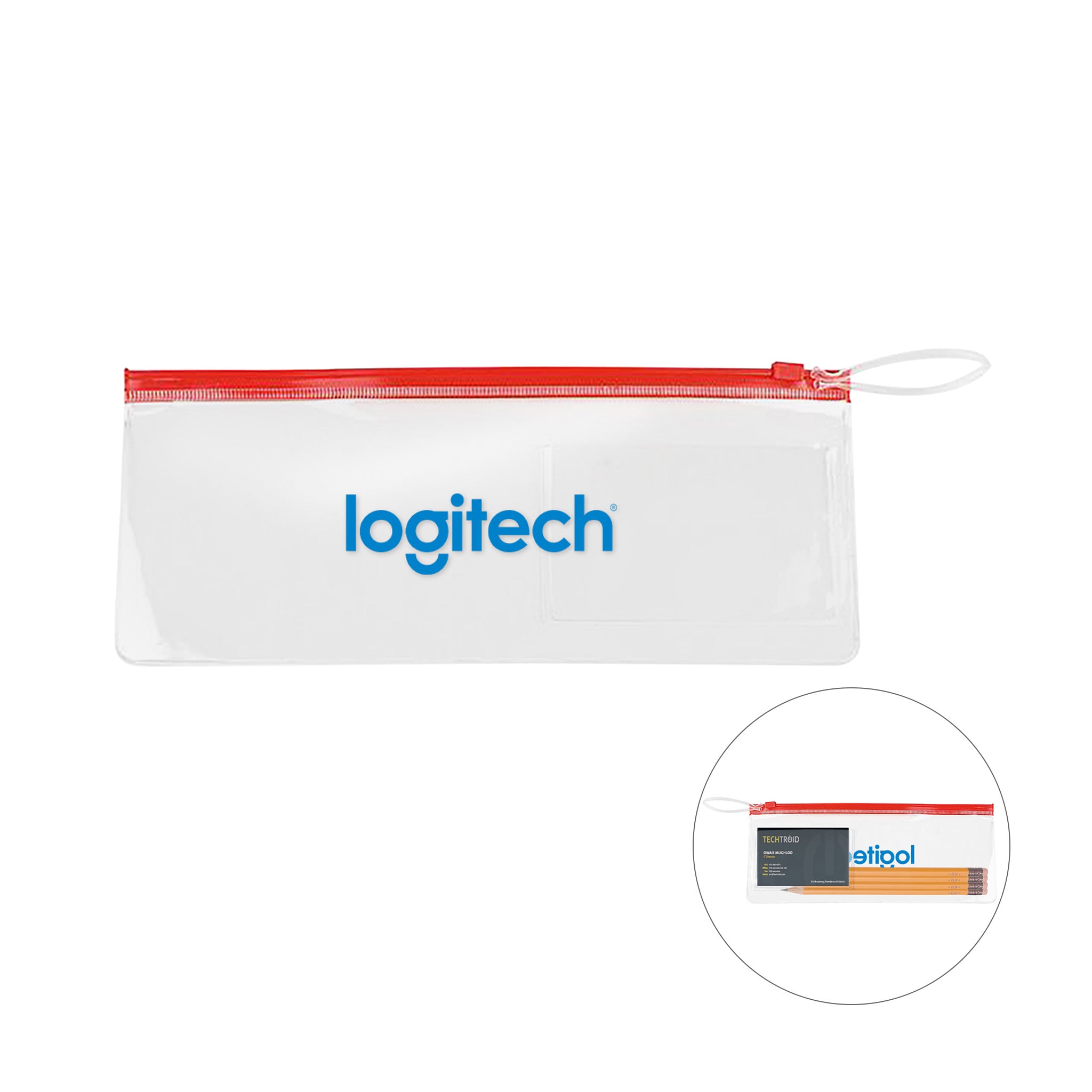 Clear School Pouches  Imprinted with Logo (Q528411)