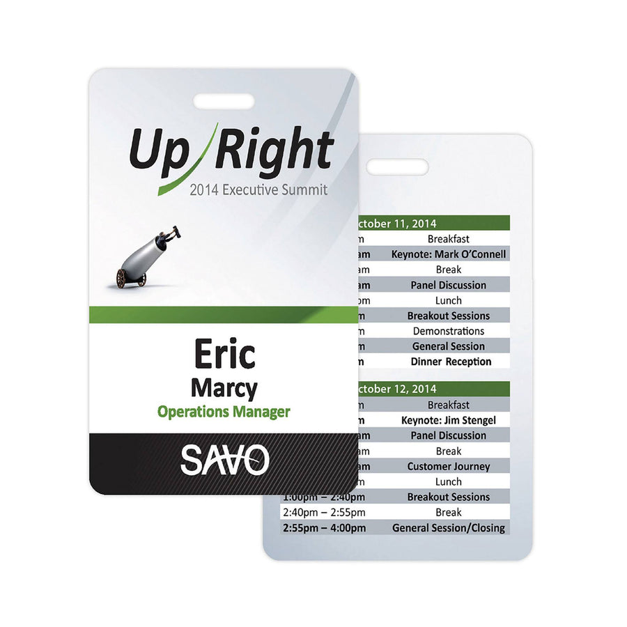 Memphis Event Name Badge: 2.13 x 3.38 In. Vertical (Q530022)