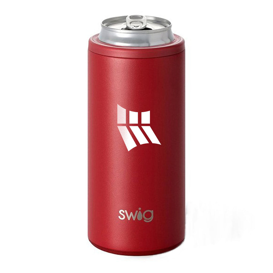 12 Oz. Swig Skinny Can Cooler - Crimson (Q530522)