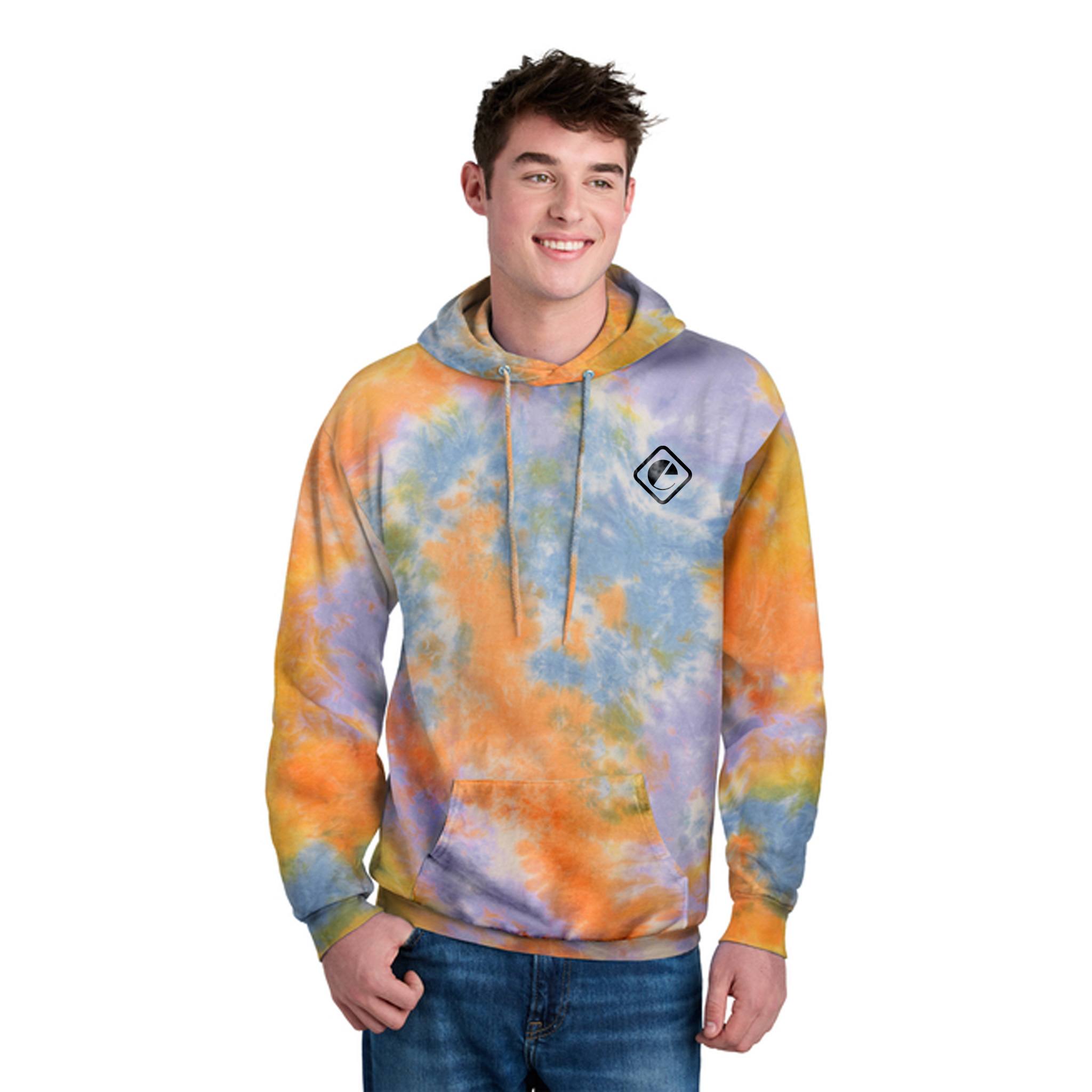 Port & Company® Crystal Tie-Dye Pullover Hoodie  Imprinted with Logo (Q530922)