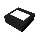 8" x 8" x 3" Black Deluxe Gift Box (Q531422)
