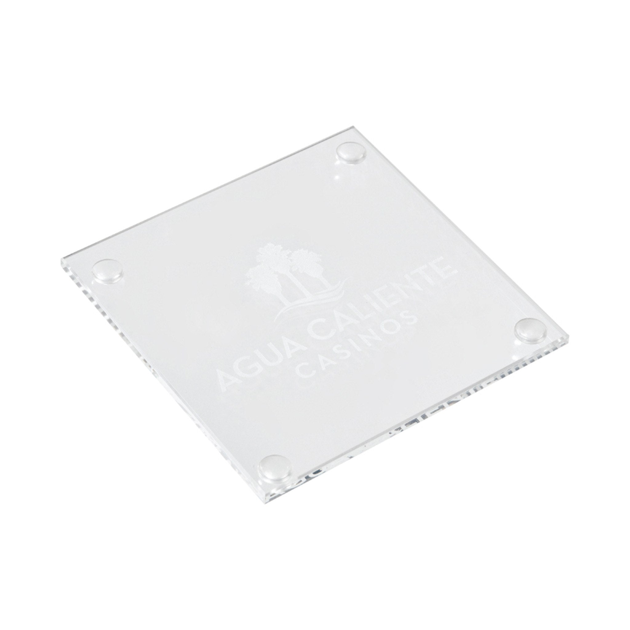 Square Glass Beverage Coaster (Q531532)