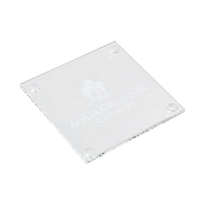 Square Glass Beverage Coaster (Q531532)