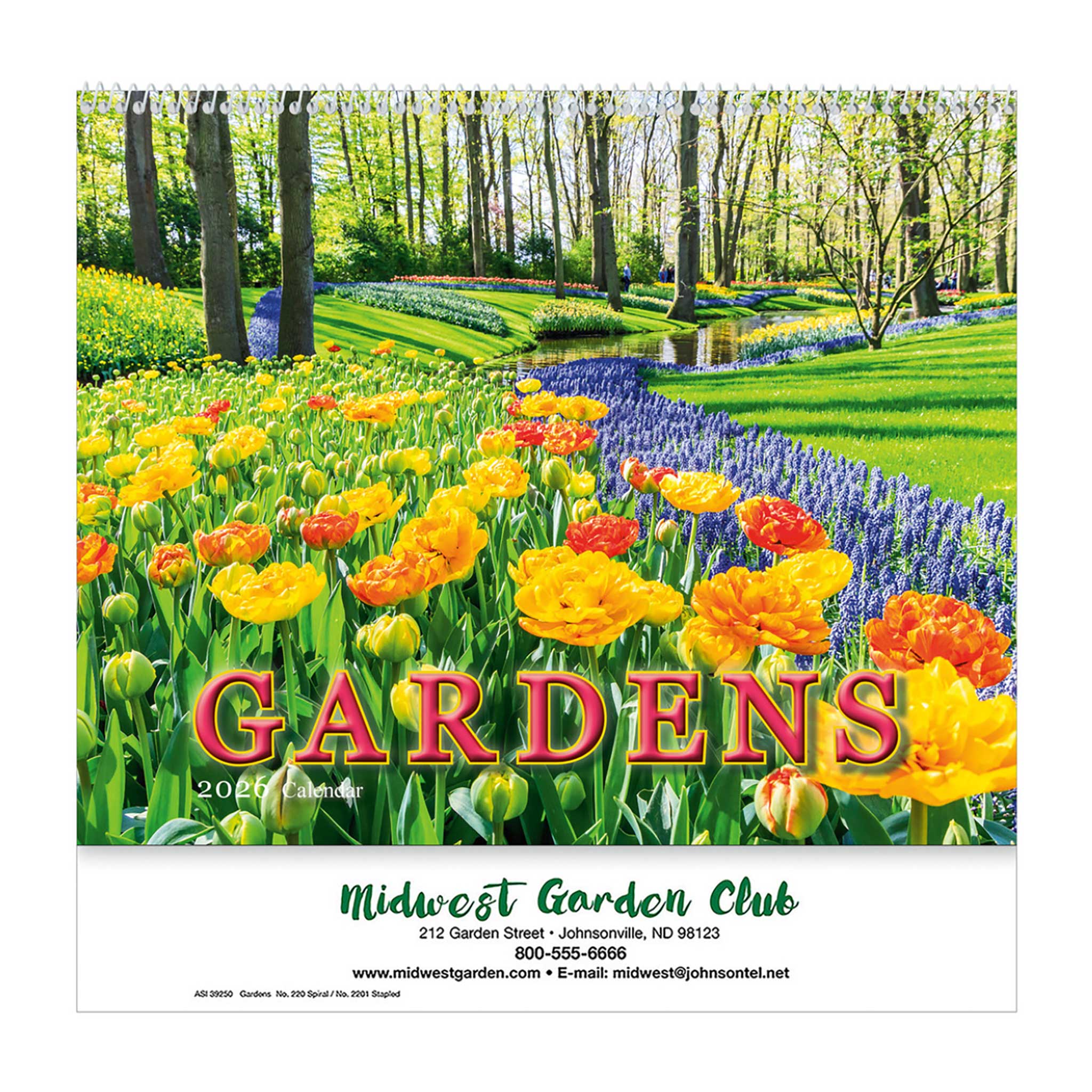 Gardens Wall Calendars - Spiral  Imprinted with Logo (Q532011)