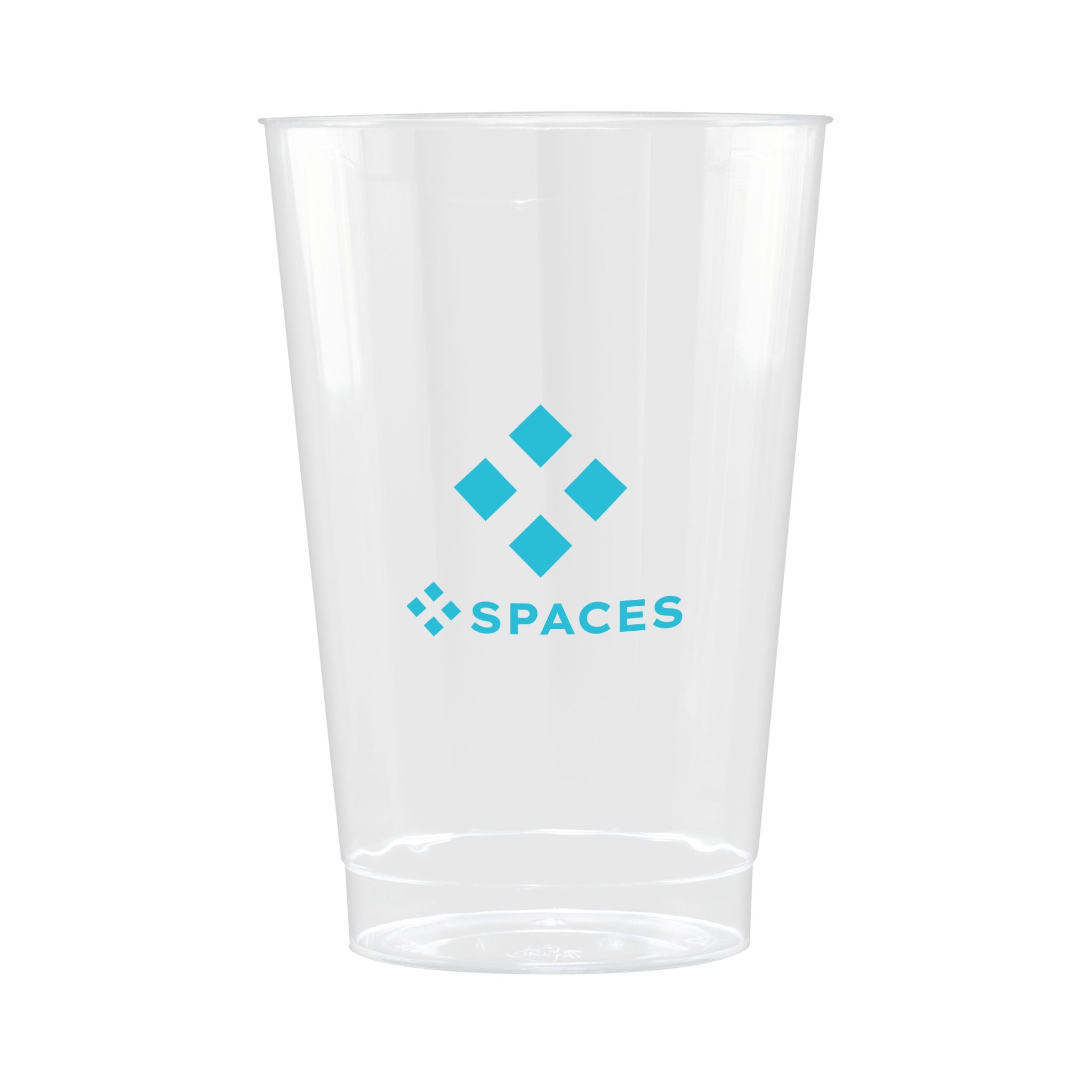 12 Oz. Clear Fluted Plastic Cup  Imprinted with Logo (Q532211)