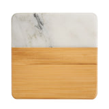 Marble and Bamboo Coaster Set (Q533322)