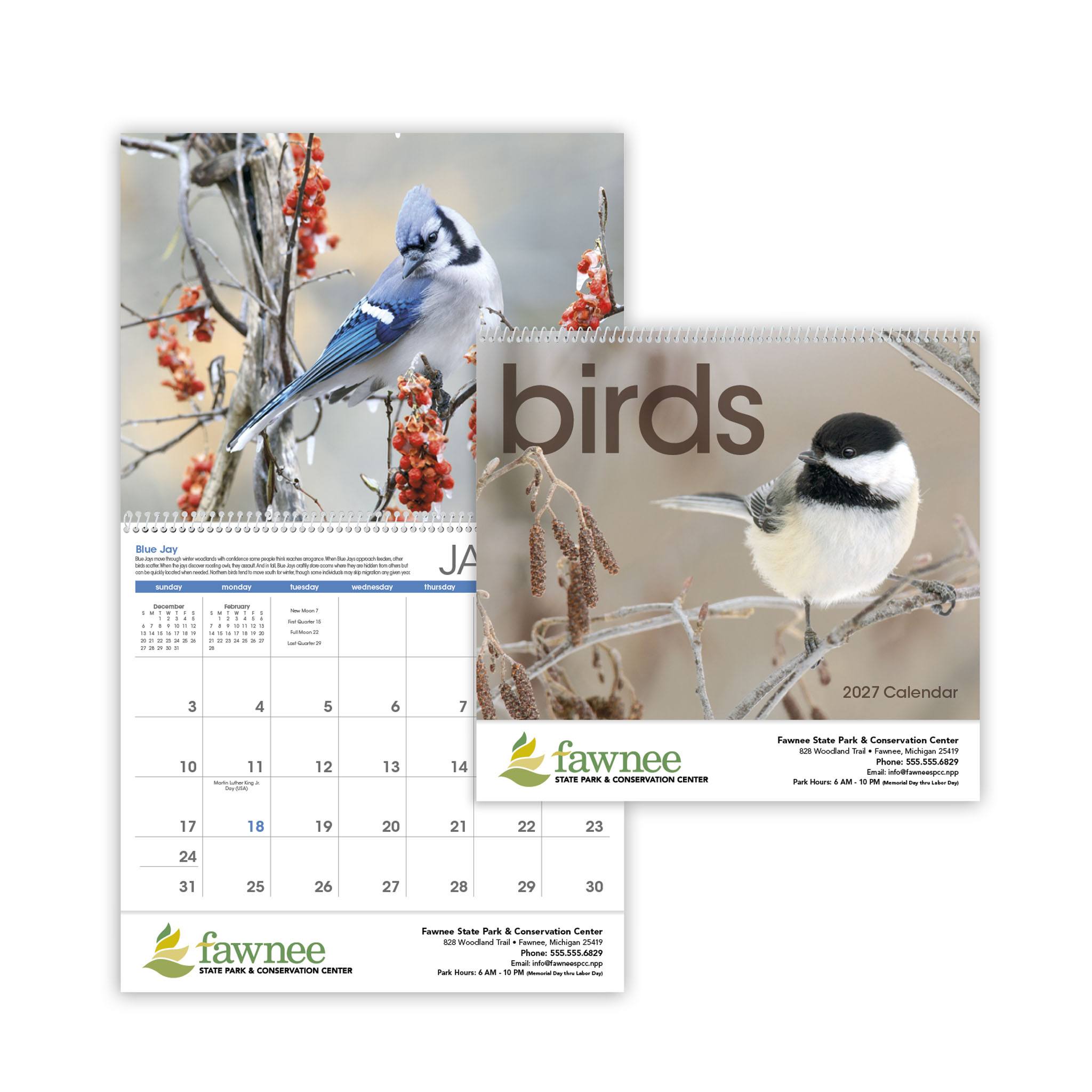 Birds Calendar  Imprinted with Logo (Q534722)