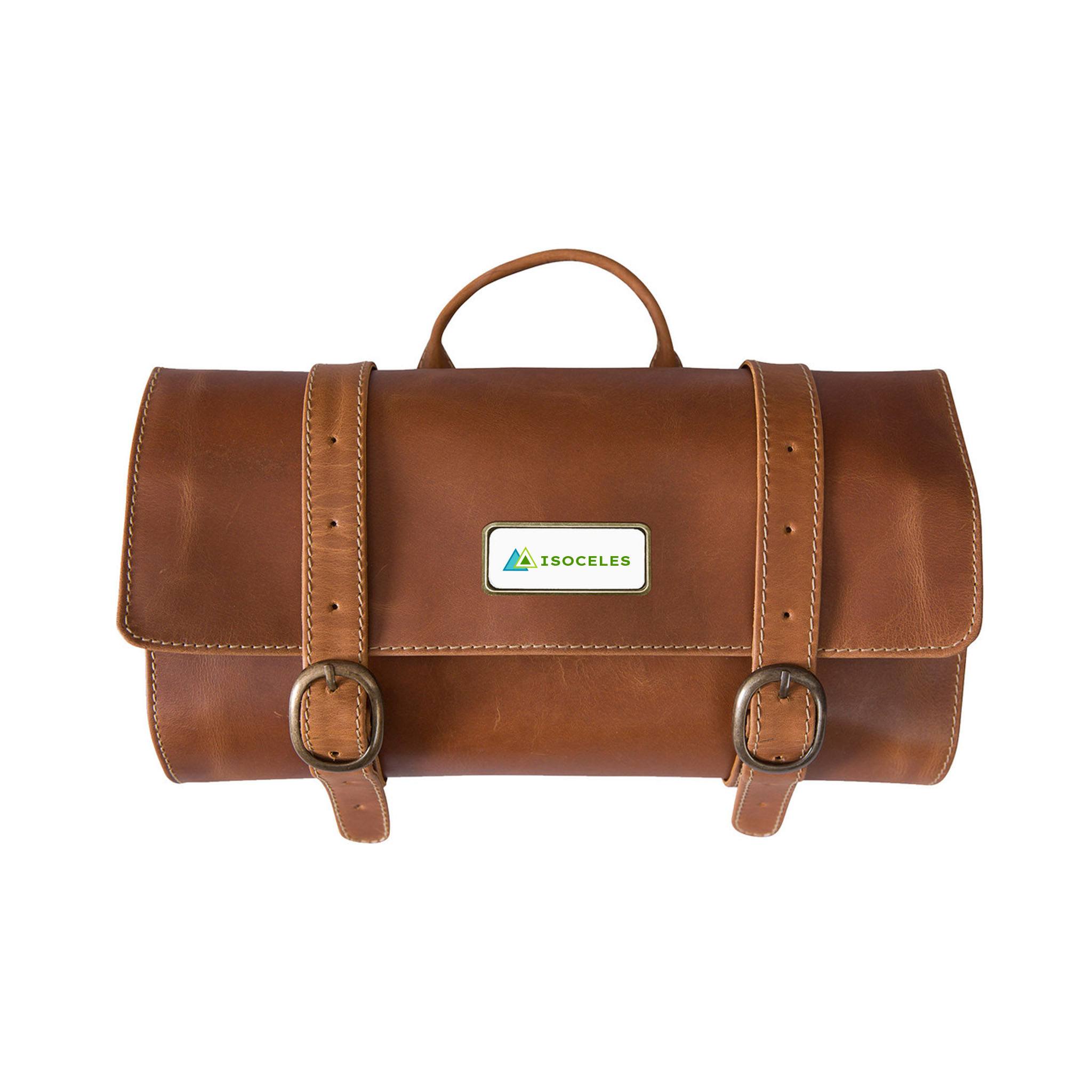 Buffalo Mountain Leather Travel Kit Bag  Imprinted with Logo (Q536222)