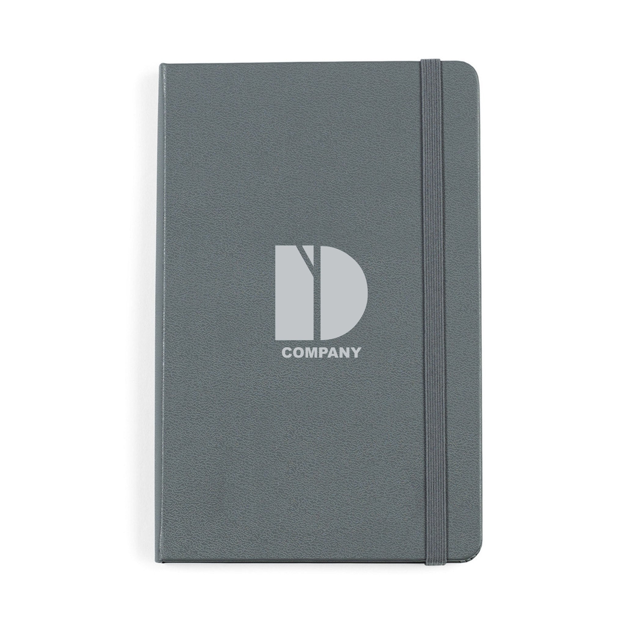 Moleskine® Hard Cover Ruled Medium Notebook - Slate Grey  Imprinted with Logo (Q536332)