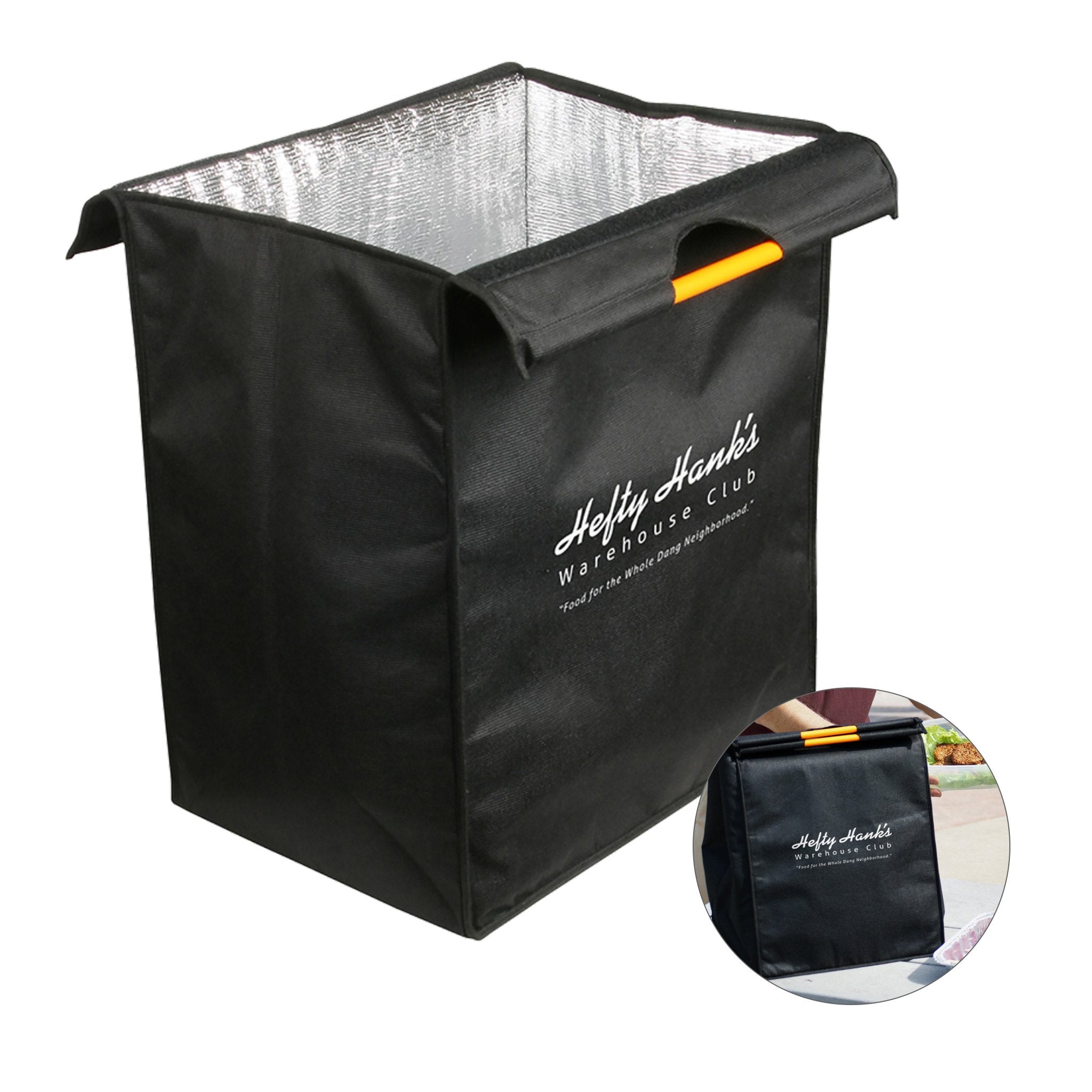 Insulated Recycled P.E.T. Shopping Bags  Imprinted with Logo (Q536711)
