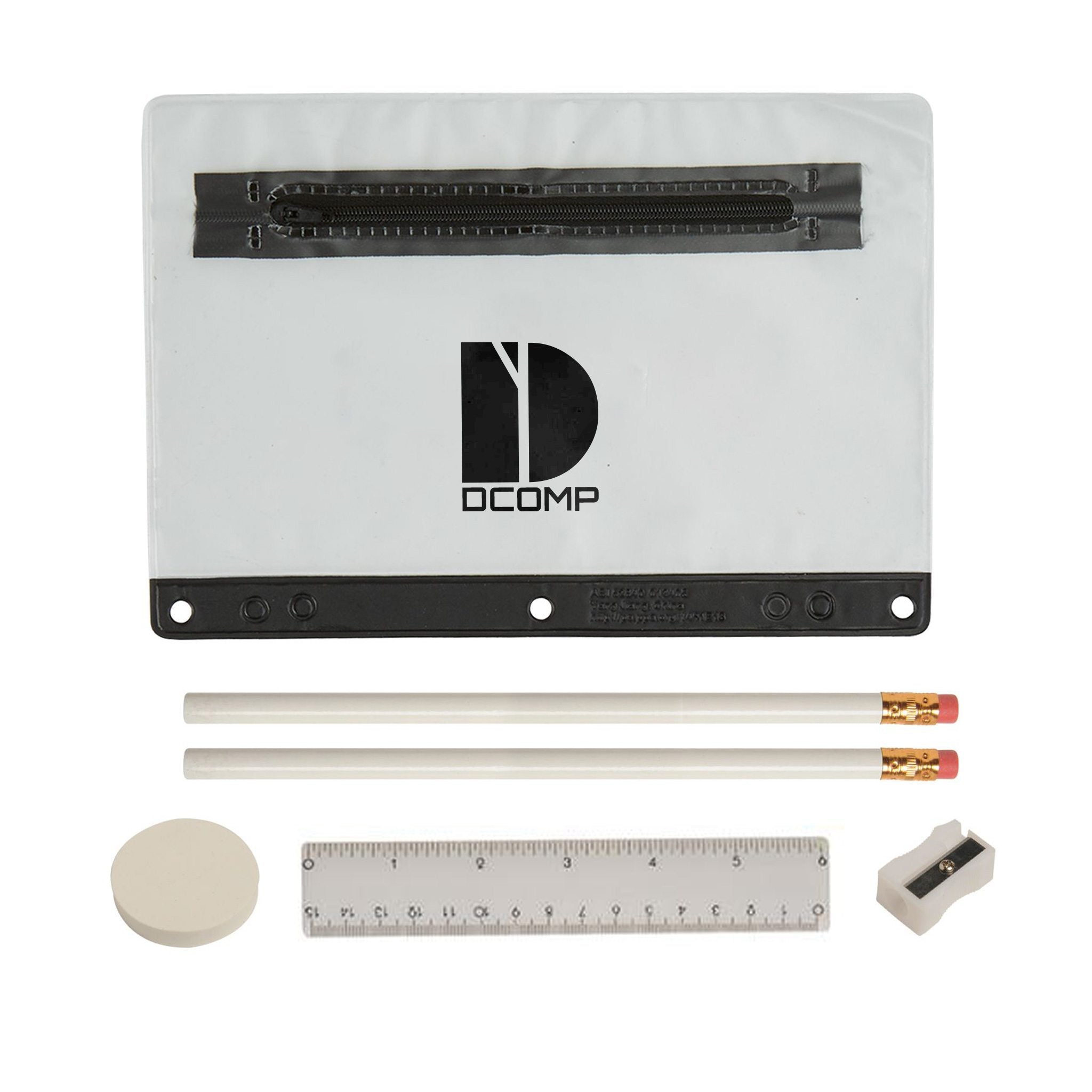 Zippered Translucent Deluxe School Kits  Imprinted with Logo (Q538411)