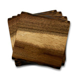 4 Piece Acacia Wood Coaster Set (Q539622)