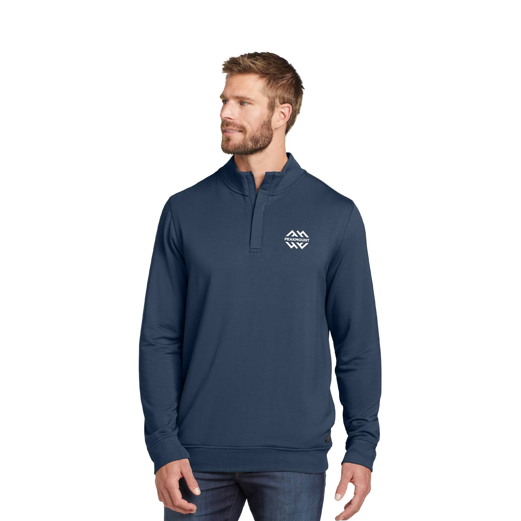 TravisMathew Newport 1/4-Zip Fleece Pullover  Imprinted with Logo (Q539722)