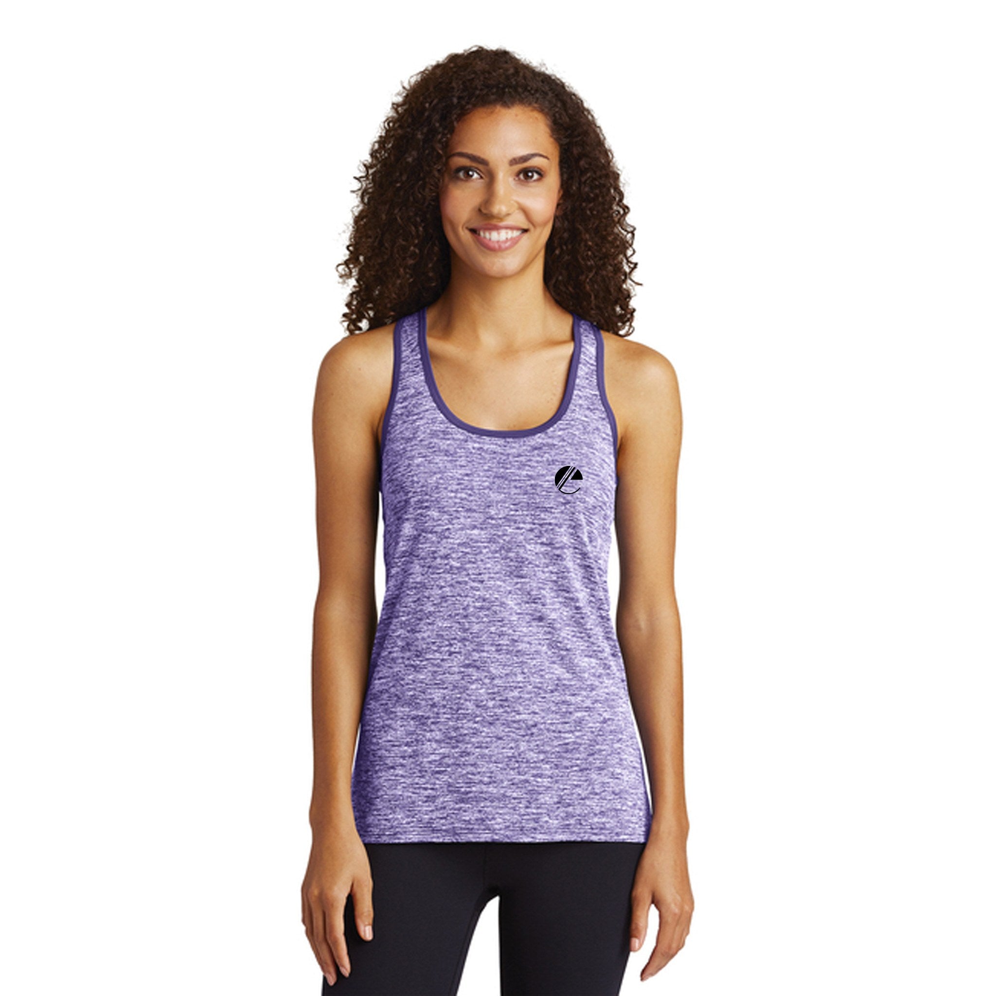 Sport-Tek® Ladies PosiCharge® Electric Heather Racerback Tank  Imprinted with Logo (Q539922)