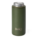 12 Oz. Swig Skinny Can Cooler - Olive (Q540522)