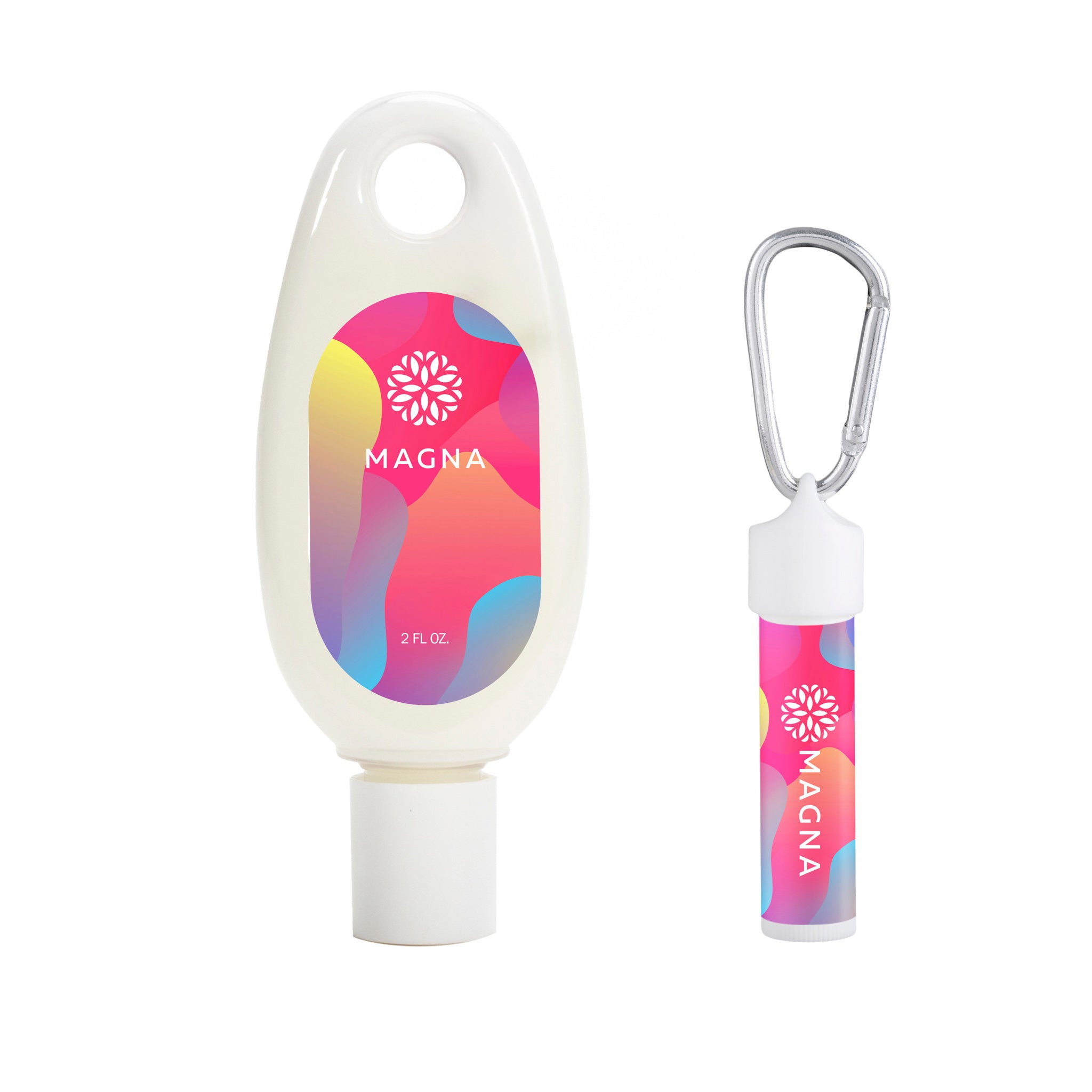 Quench Hand & Body Lotion & Lip Moisturizer Carabiner Kit  Imprinted with Logo (Q541432)