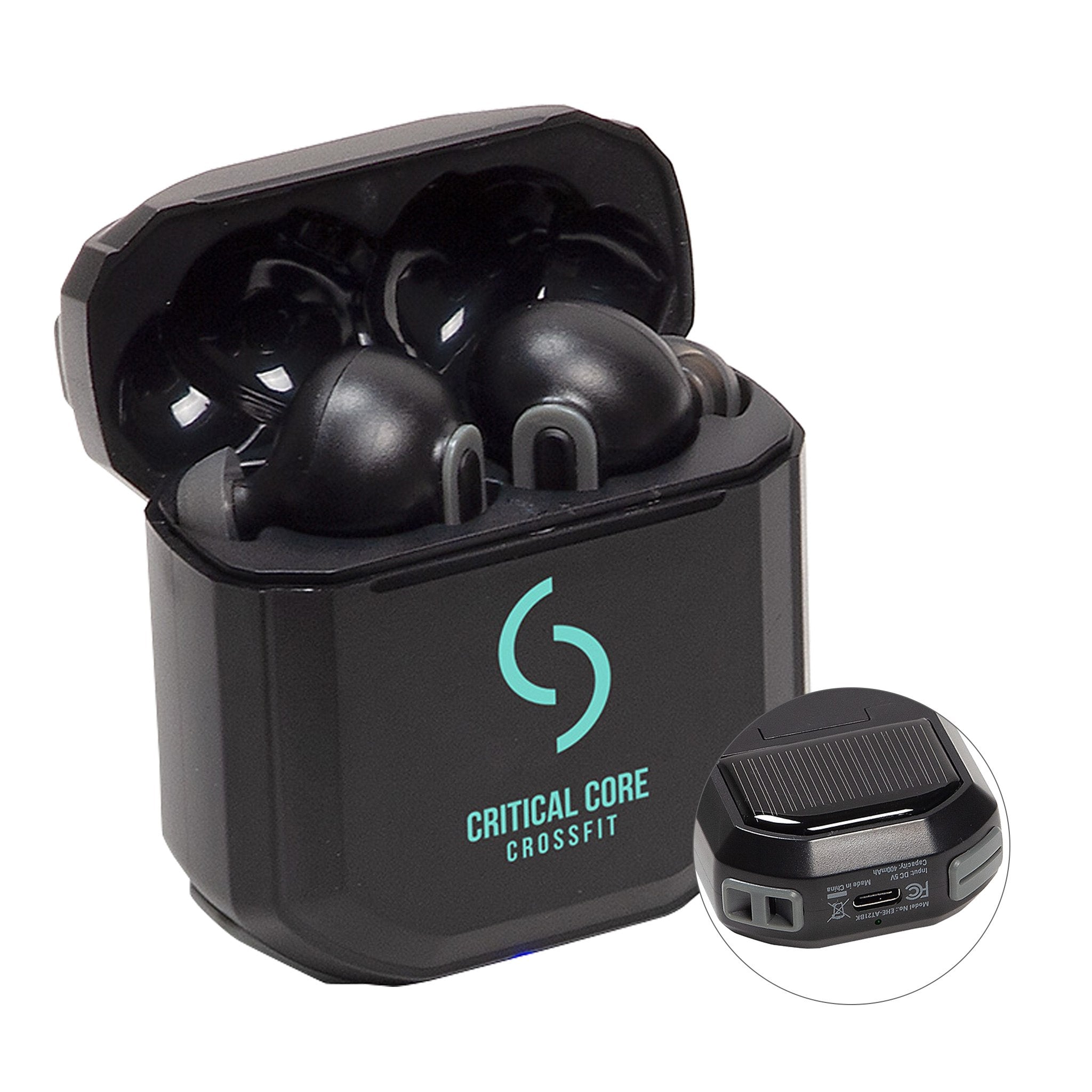 Allegro TWS Earbuds with Solar Powered Charging Case  Imprinted with Logo (Q544322)
