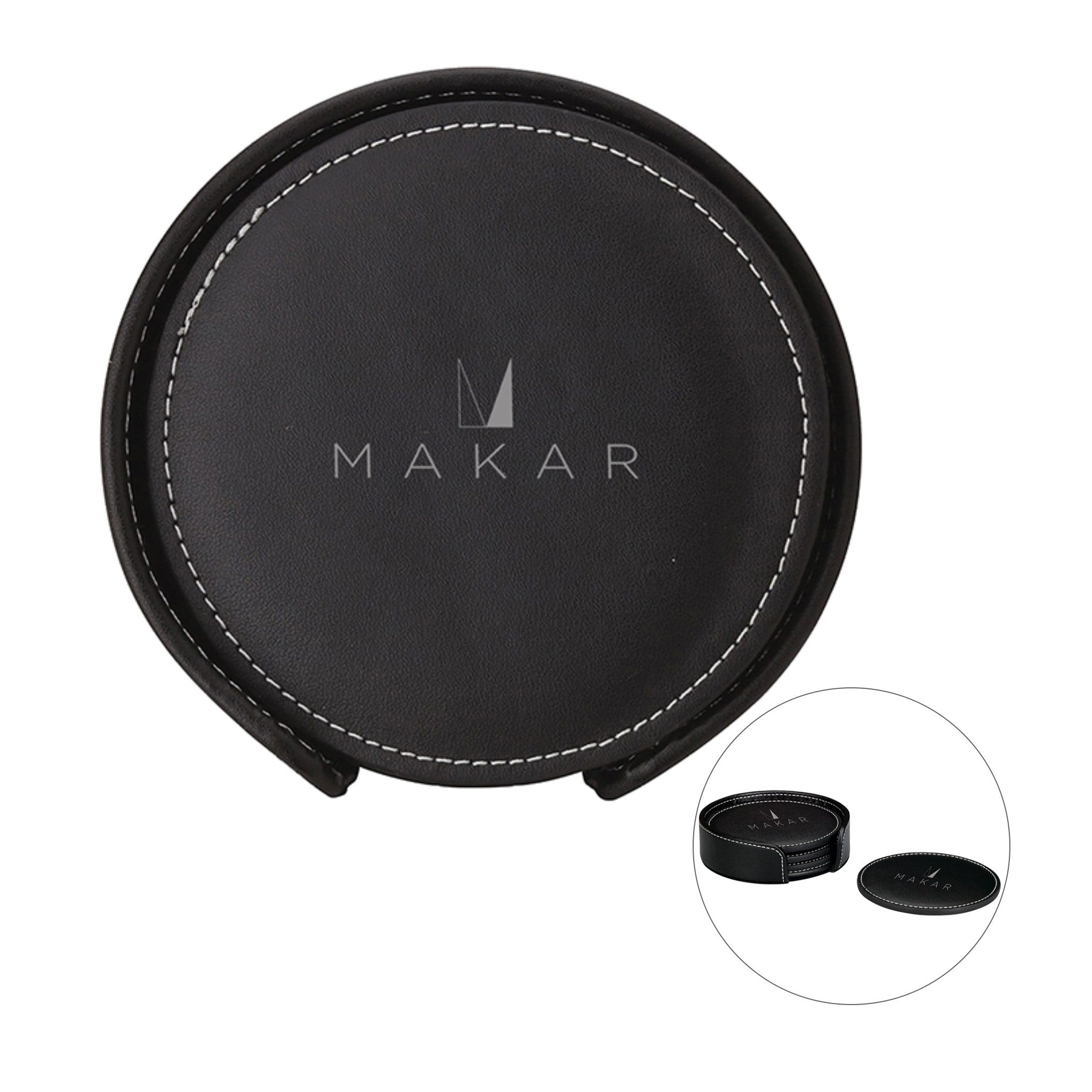 4 Coaster Set  Imprinted with Logo (Q546665)