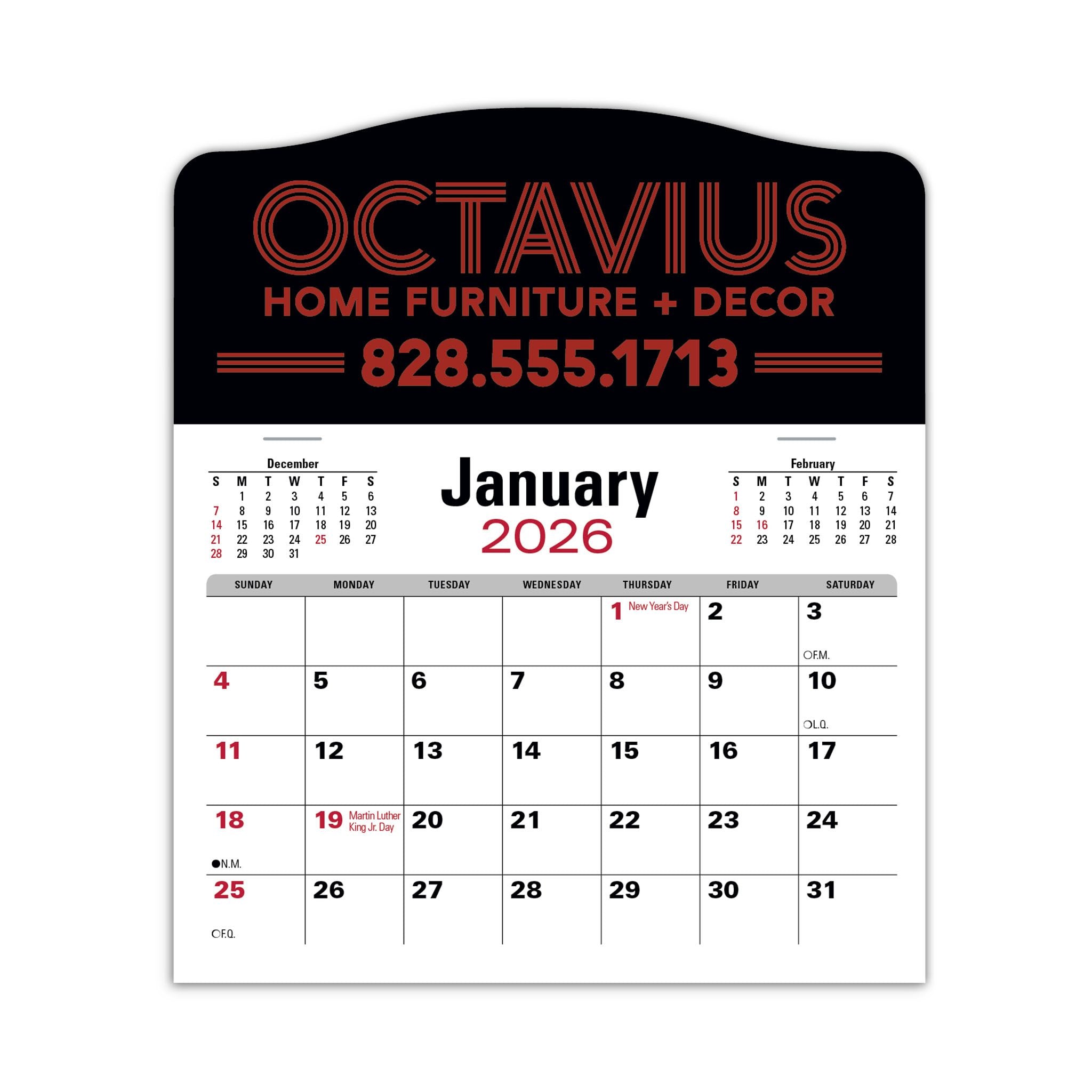 Press-N-Stick Jumbo Header With 3-Month Calendar (Q549122)