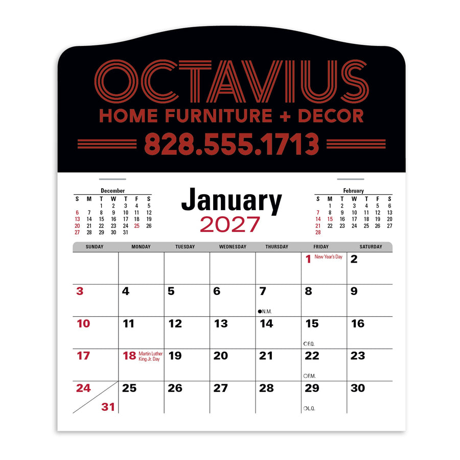 Press-N-Stick Jumbo Header With 3-Month Calendar (Q549122)
