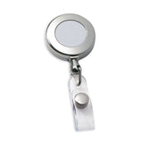 Circle Chrome Retractable Badge Holder (Q550332)