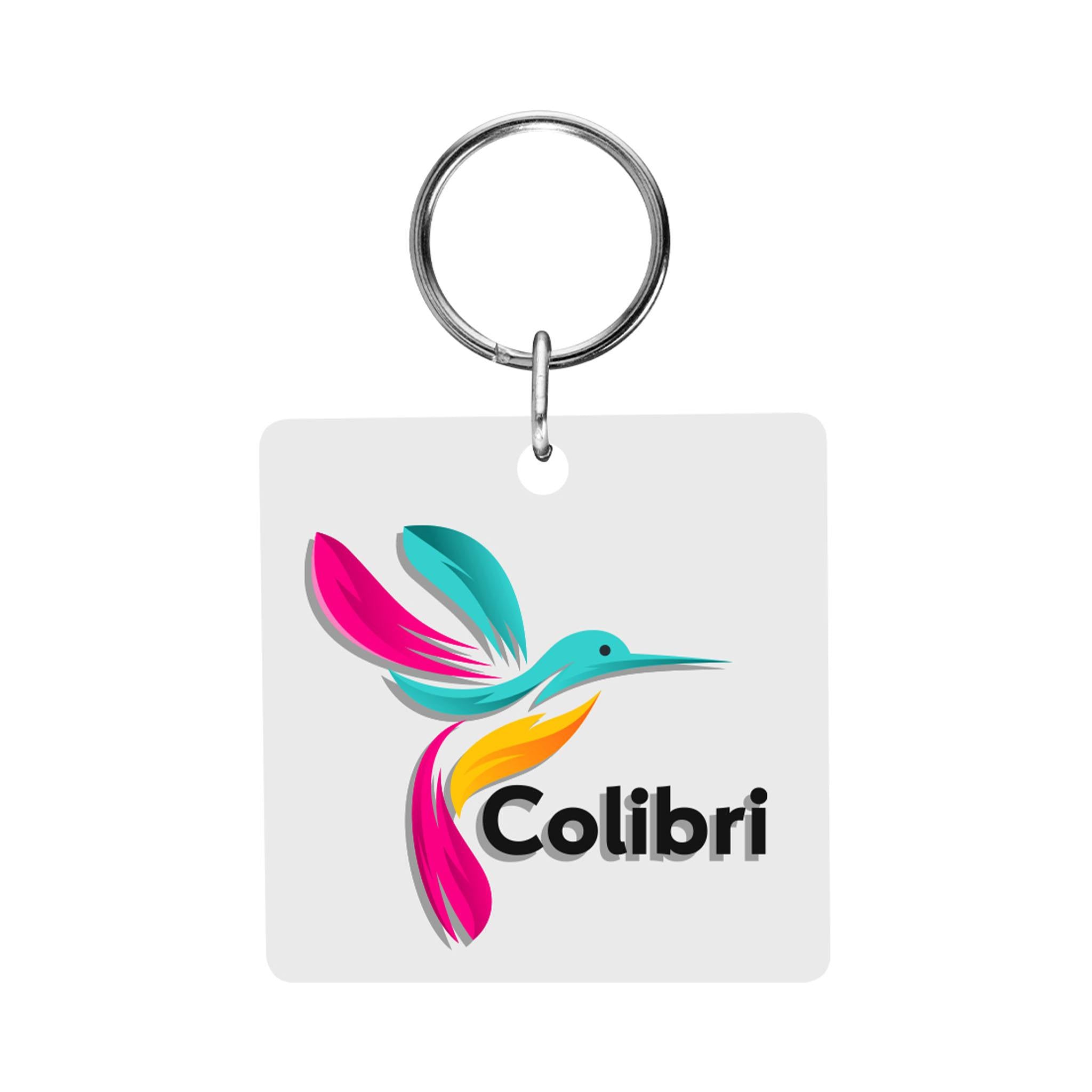 Acrylic Key Tag - Square  Imprinted with Logo (Q551022)