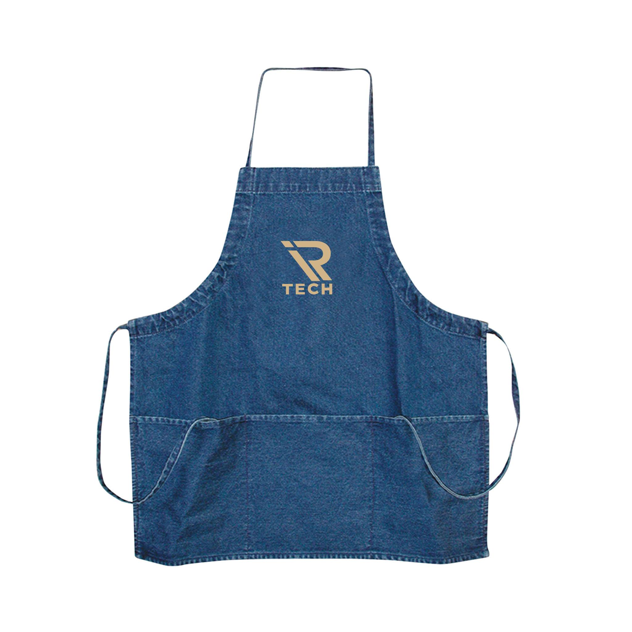 Denim 3-Pocket Aprons  Imprinted with Logo (Q551911)