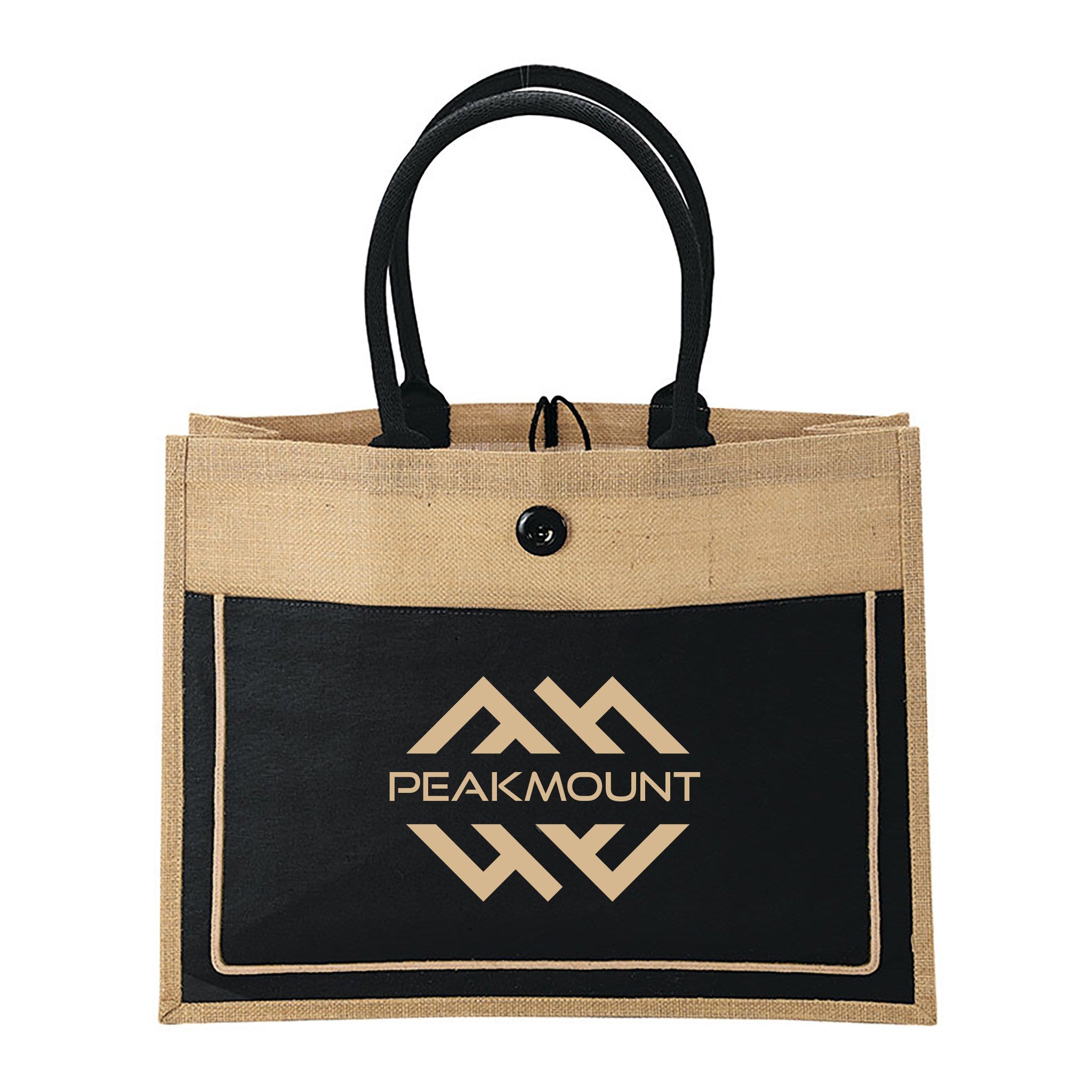 Natural Jute Tote  Imprinted with Logo (Q552311)