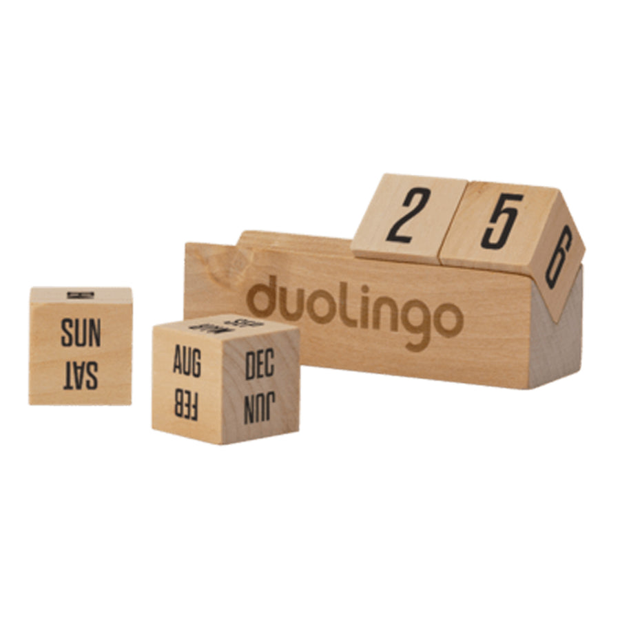 Boa 4" Laser Engraved Wooden Perpetual Calendar (Q553522)