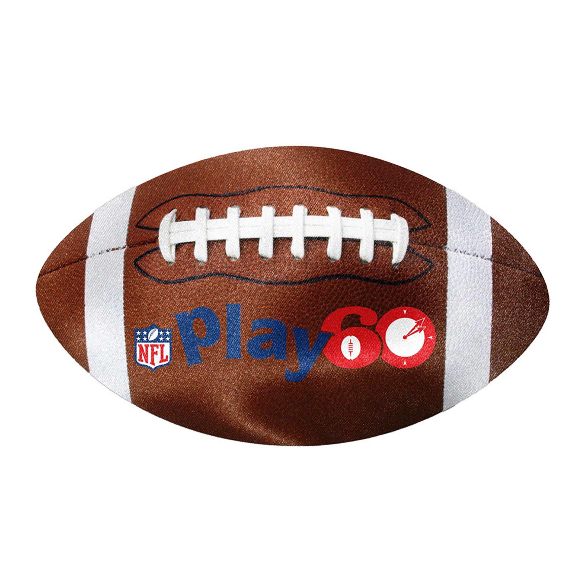 Football Shaped Microfiber Cleaning Cloth  Imprinted with Logo (Q556511)