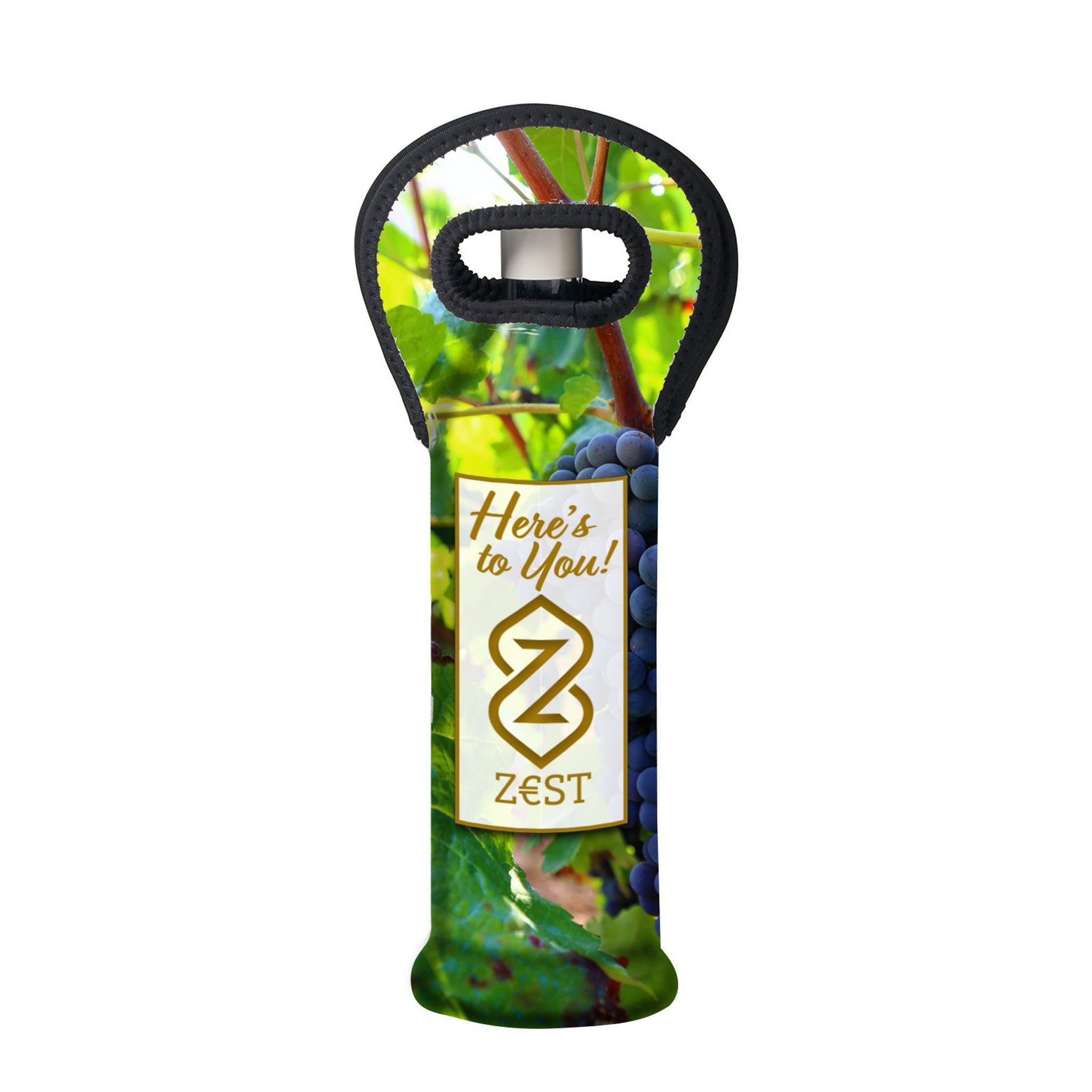 Sublimated Neoprene Wine Holder  Imprinted with Logo (Q557322)