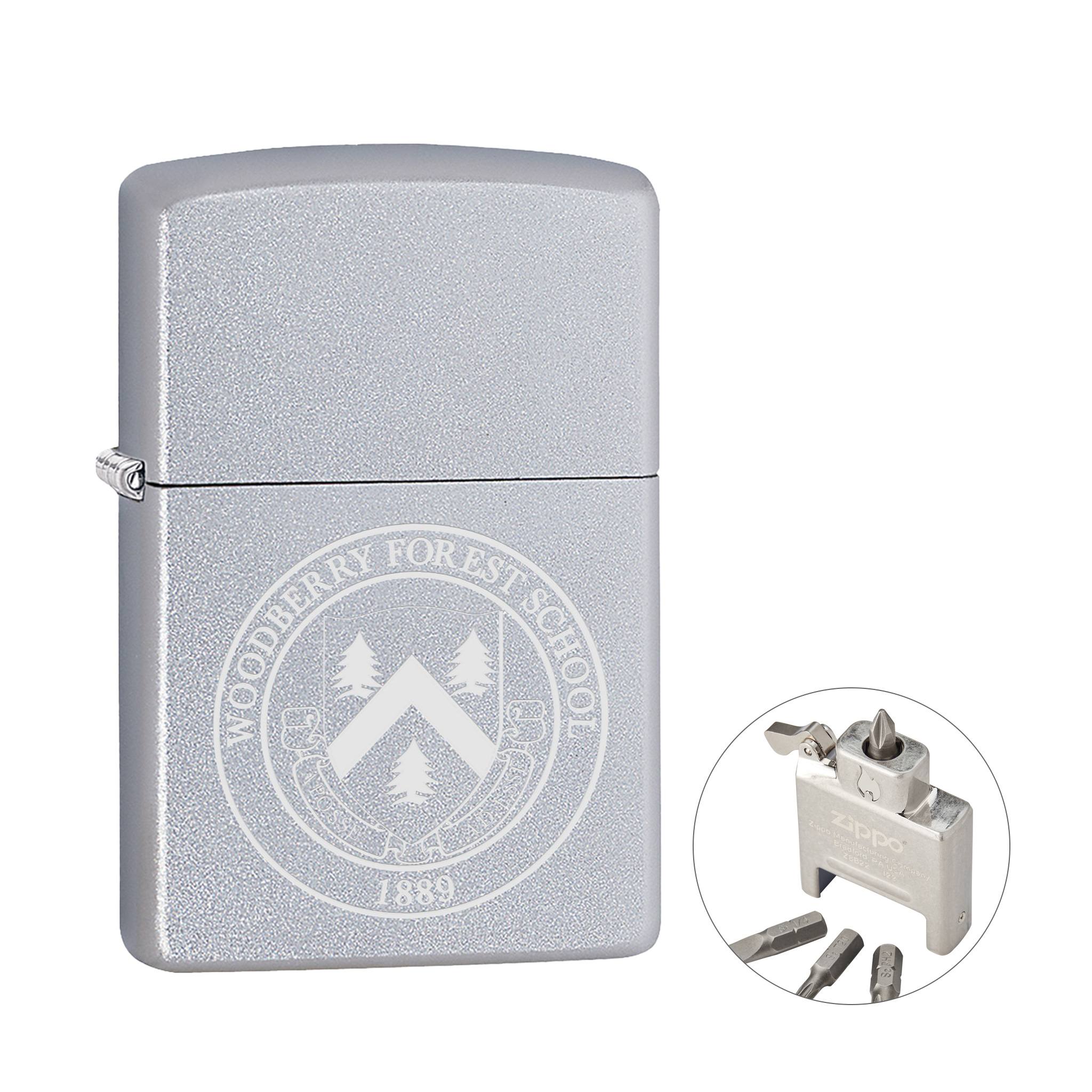 Zippo® USA-Made Bit Safe Screwdriver Satin Chrome (Q558532)