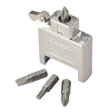 Zippo® USA-Made Bit Safe Screwdriver Satin Chrome (Q558532)