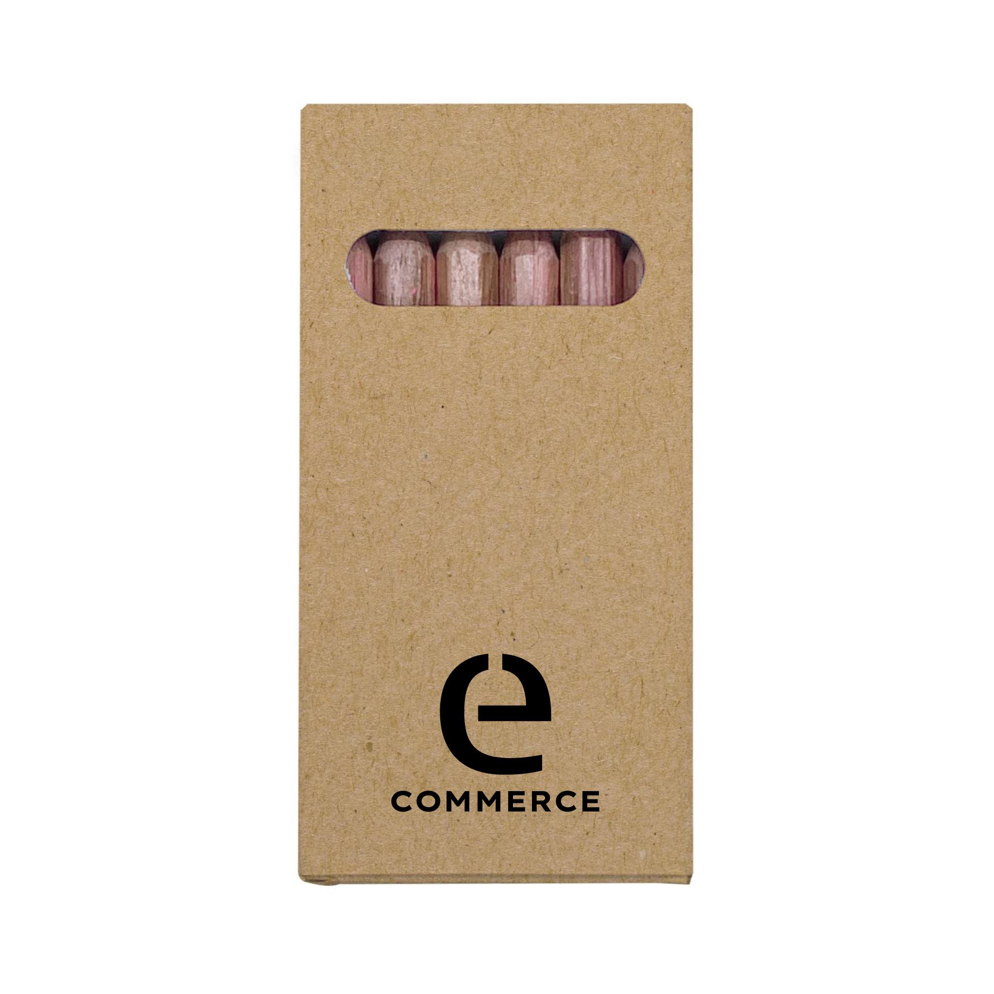 Six Color Wooden Pencil Set In Box  Imprinted with Logo (Q559222)