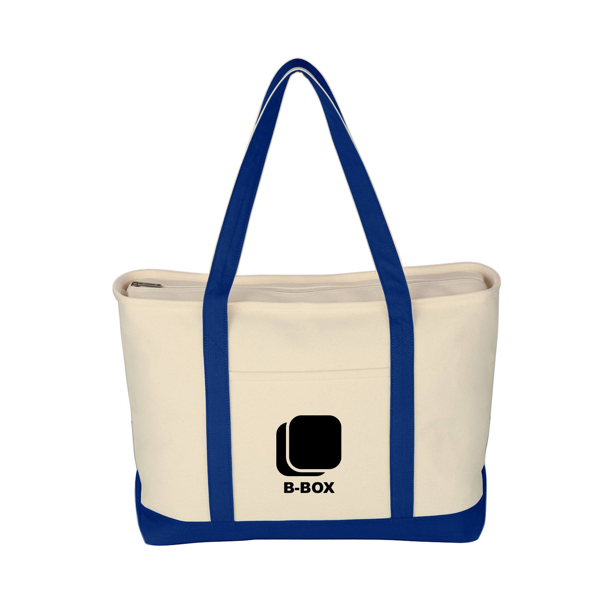Large Heavy Cotton Canvas Tote (24 oz)  Imprinted with Logo (Q559311)