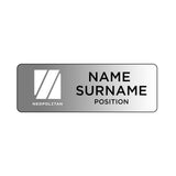 Value Reusable Name Badge: 3.03 x 1.03 Inch  Imprinted with Logo (Q560022)