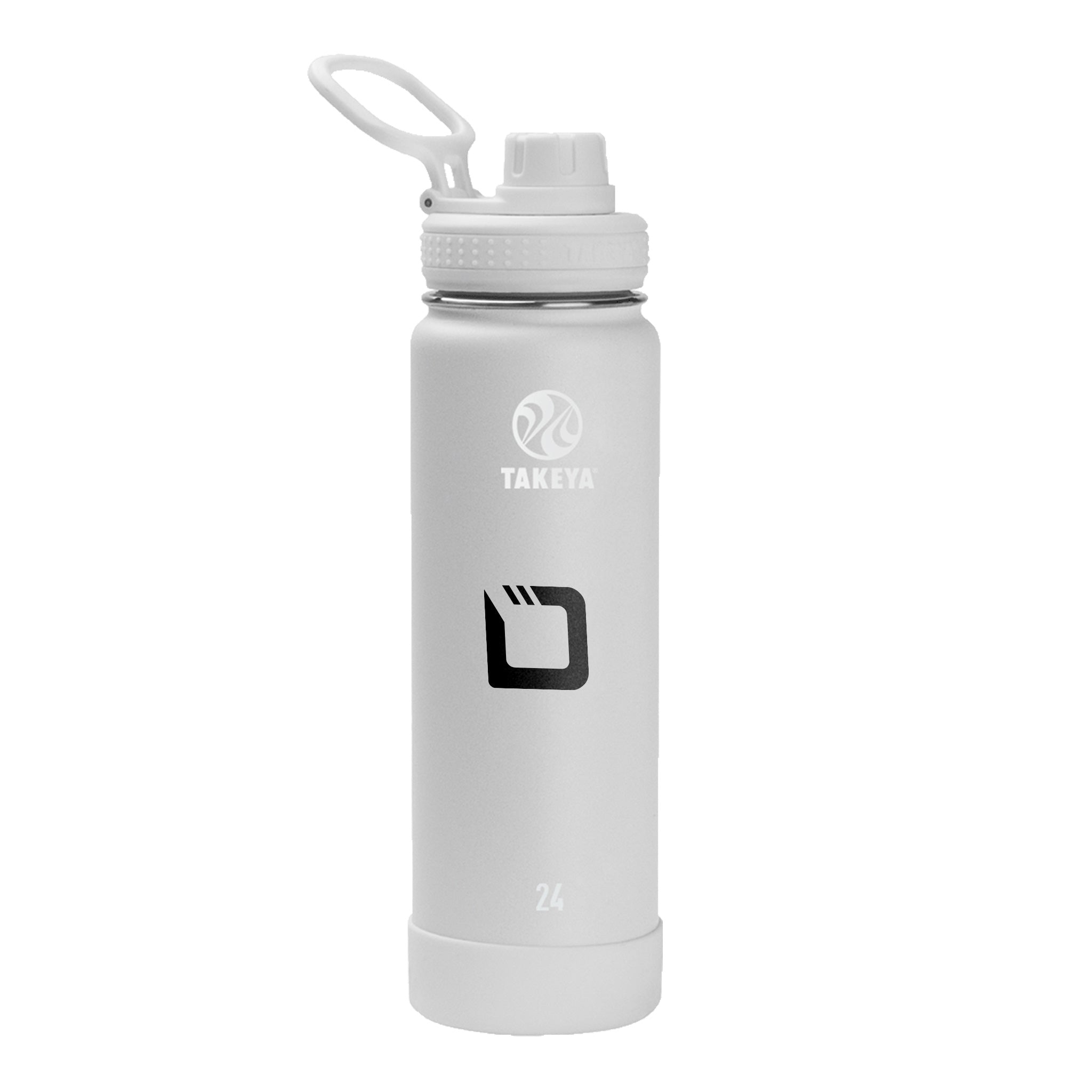 24 Oz. Takeya Actives Spout Lid Bottle - Arctic  Imprinted with Logo (Q561622)