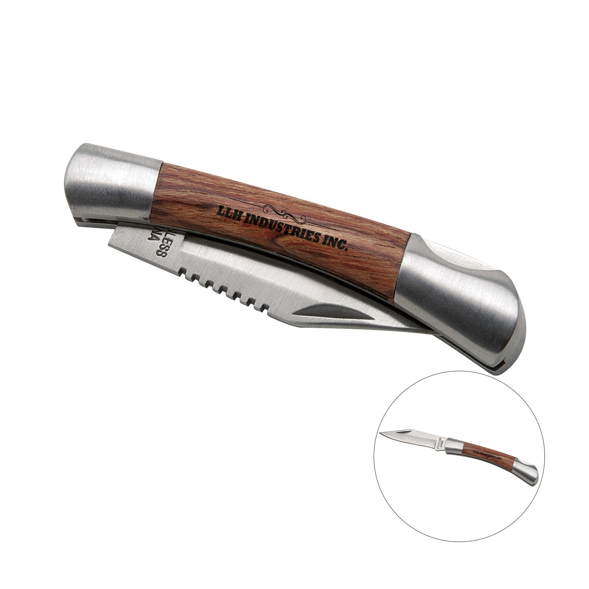 Small Rosewood Pocket Knife - Silver (Q562122)