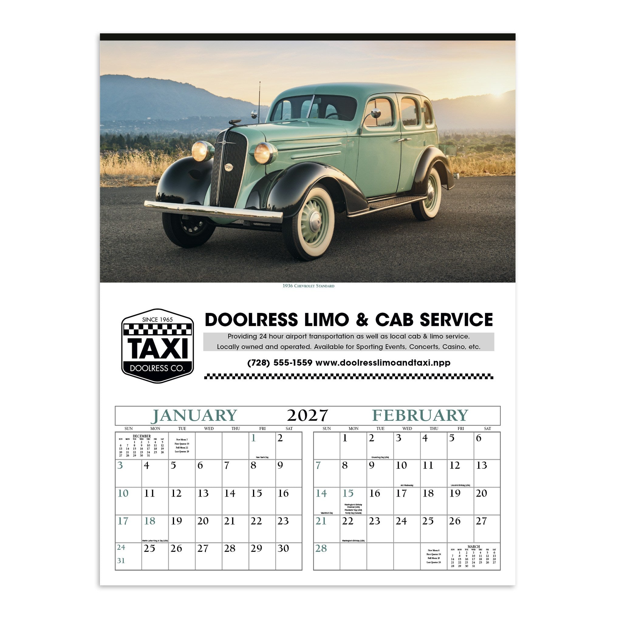 Antique Cars Calendar - 17 x 23 Inch (Q565722)