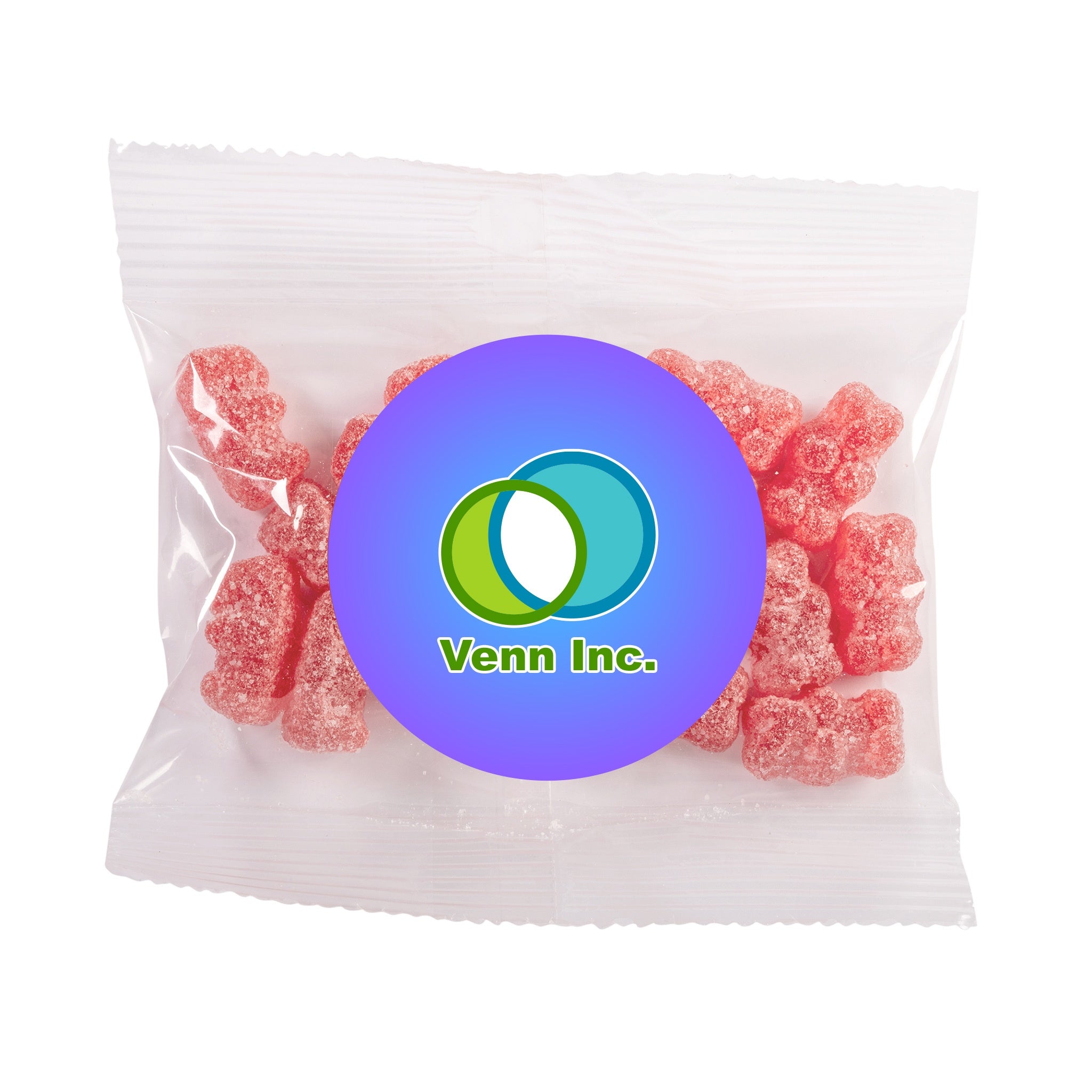 Candy By Color 2 Oz. Handfuls - Gummy Bears  Imprinted with Logo (Q566222)