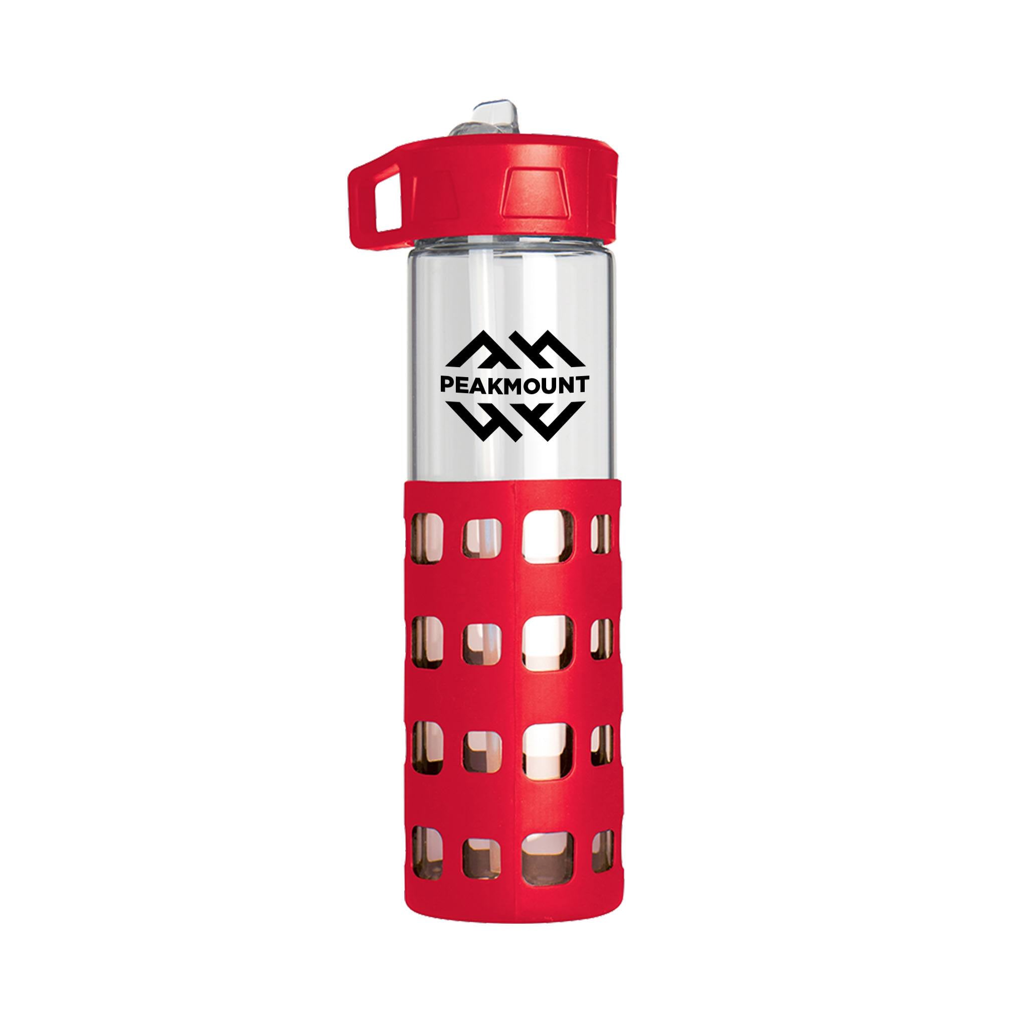 SIP-N-GO Glass Water Bottle (20 oz)  Imprinted with Logo (Q570565)