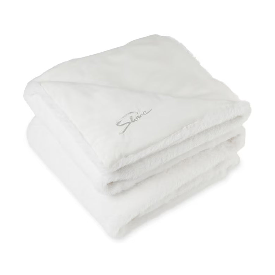 Luxe Faux Fur Throw Blanket - White (Q571922)
