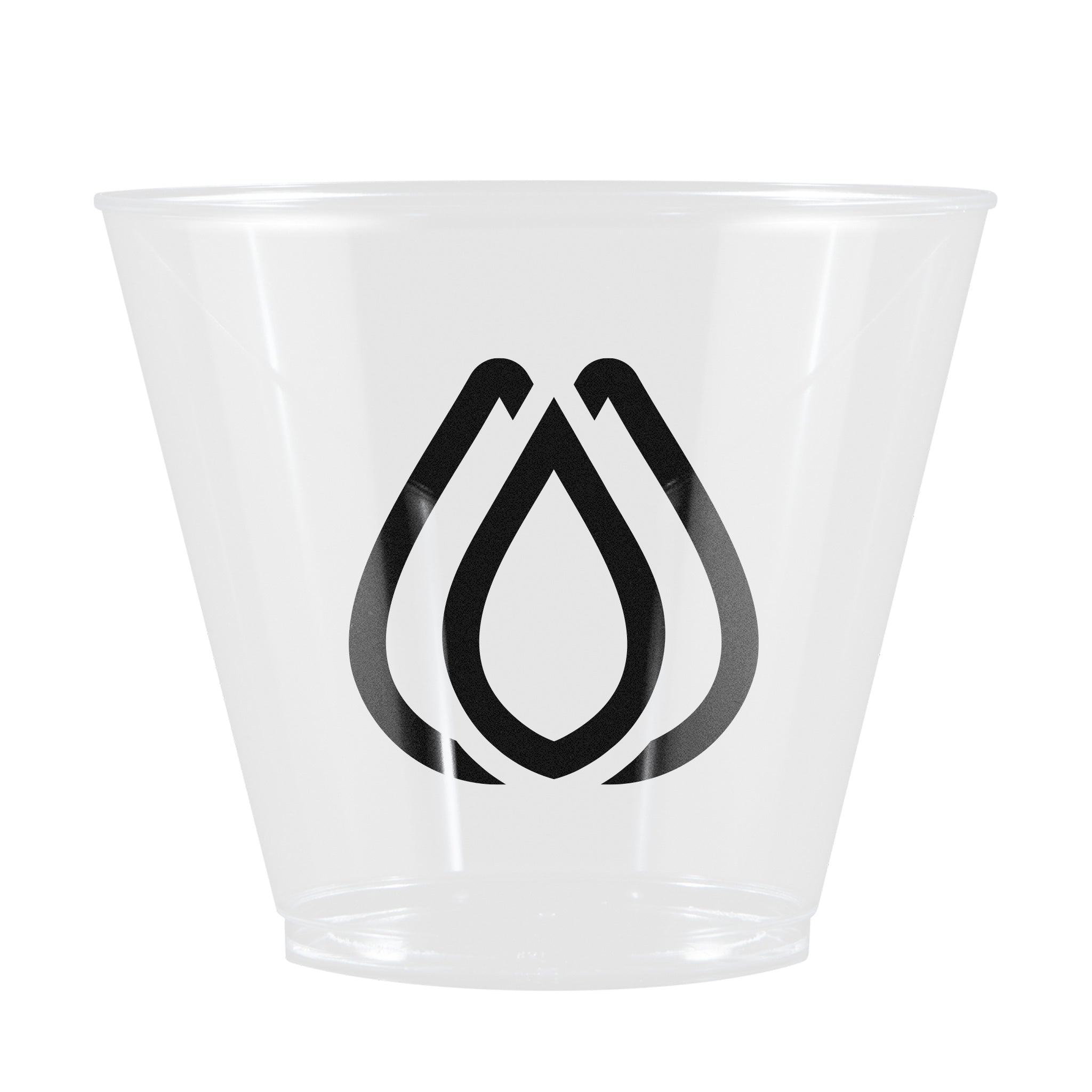 9 Oz. Clear Hard Plastic Rocks Cup (Q572211)
