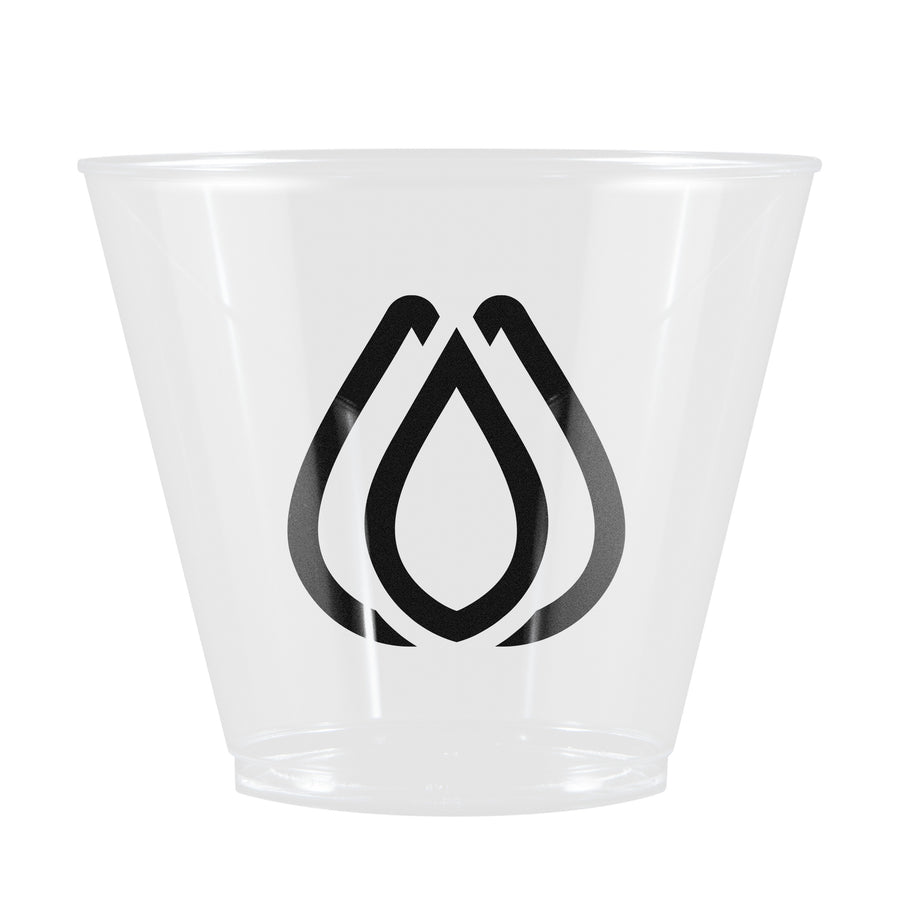 9 Oz. Clear Hard Plastic Rocks Cup (Q572211)