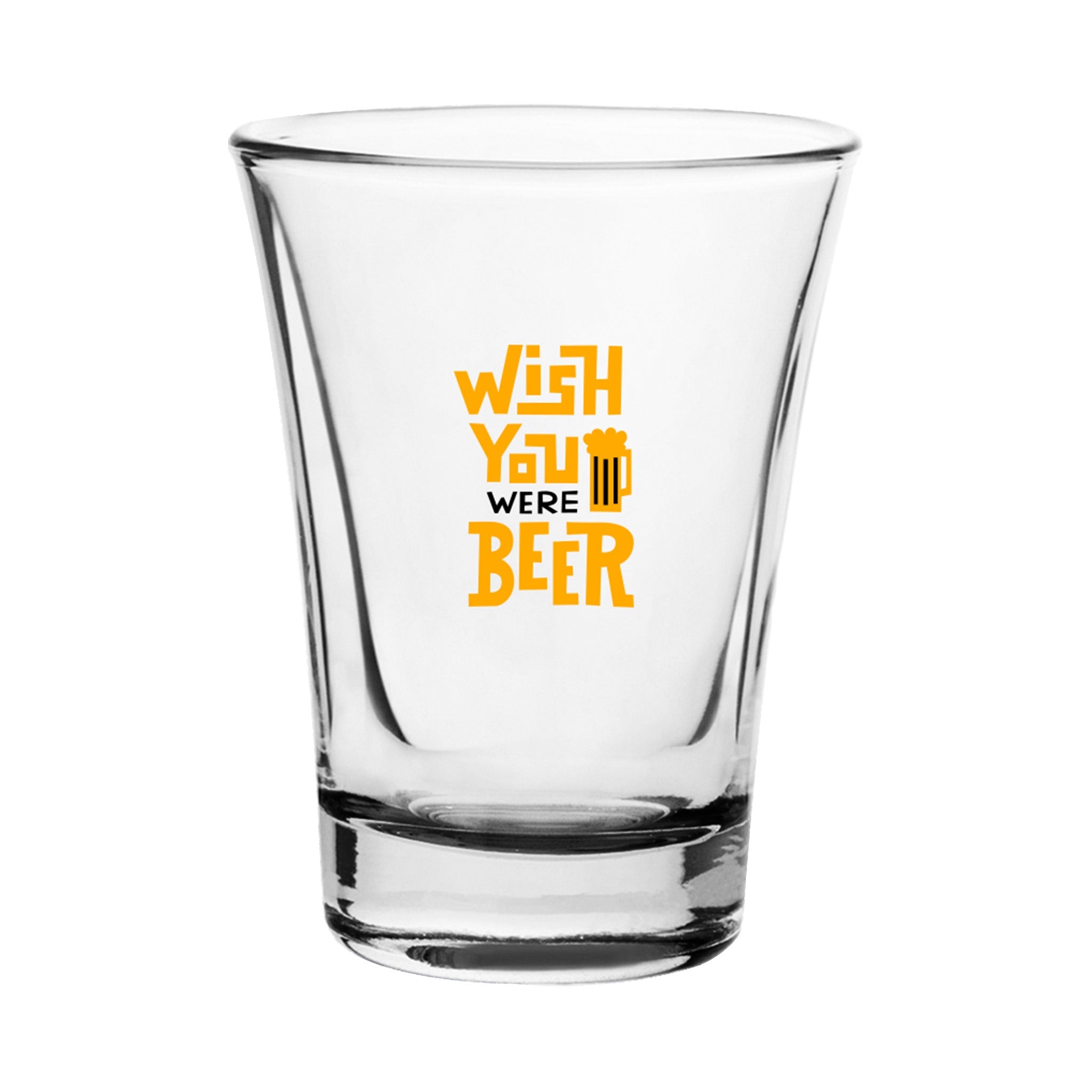 Hot Shot 2 Oz. Traditional Shot Glasses With Color Bottom (Q572632)
