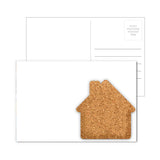 Post Card with House Shaped Cork Coaster 6" x 4" (Q573111)
