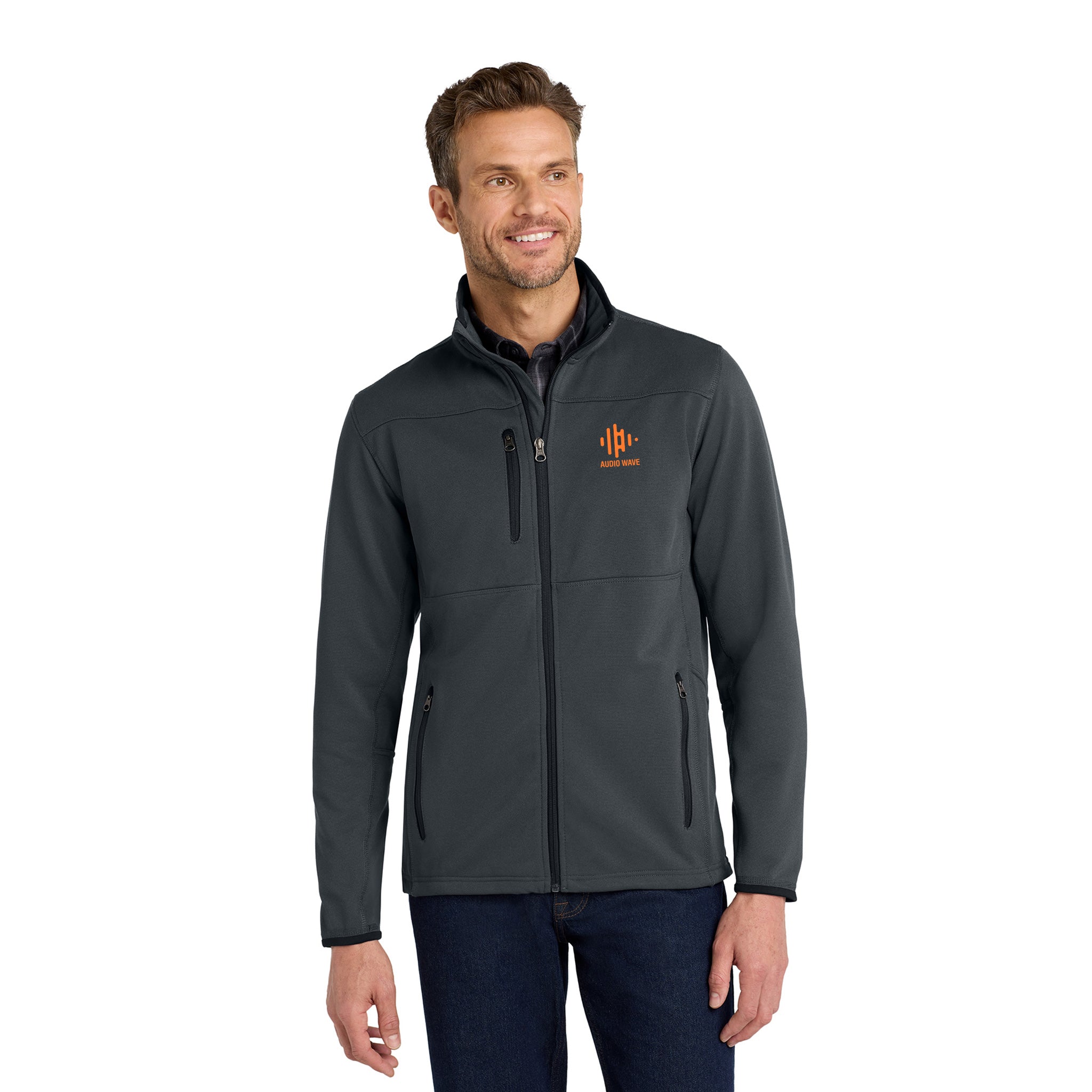 Port Authority® Pique Fleece Jacket  Imprinted with Logo (Q574265)