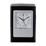 Leatherette Desk Clock & Pen Cup (Q574311)