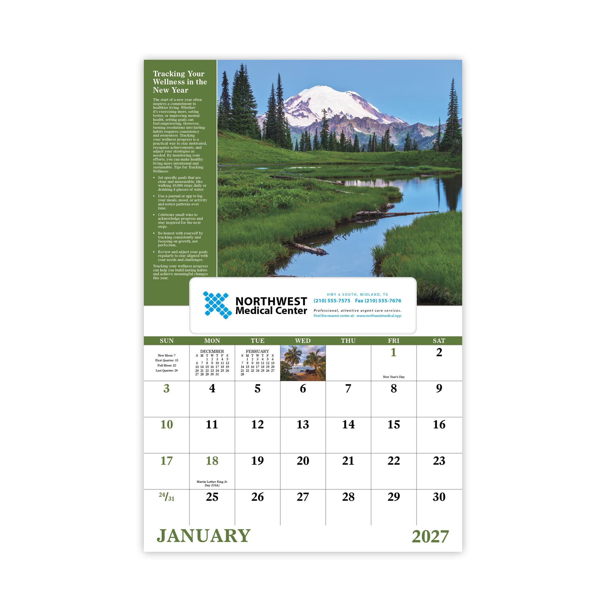 Healthy Living - Window Calendar  Imprinted with Logo (Q574722)